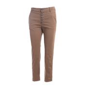 Slim Fit Broek Dondup , Brown , Dames