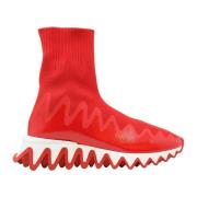 Witte Sharkysock Sneakers Christian Louboutin , Red , Dames