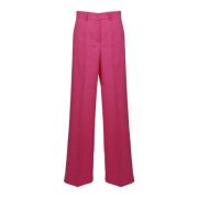 Wide Trousers Msgm , Pink , Dames