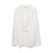 Gerimpeld Overhemd met Geplooide Kraag Zadig & Voltaire , White , Dame...