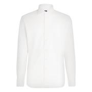 Slim Fit Katoenen Jersey Polo Shirt Boggi Milano , White , Heren