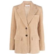 Moderne Beige Cord Blazer Chloé , Beige , Dames