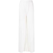 Straight Trousers Msgm , White , Dames