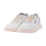 Lage Dames Leren Sneakers - Wit/Beige Ghoud , White , Heren