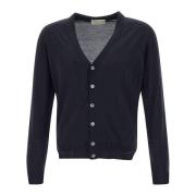 Heren Merino Wol Cardigan Filippo De Laurentiis , Blue , Heren