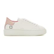 Wit-Roze Sfera Patent Leren Sneakers met Veters D.a.t.e. , White , Dam...