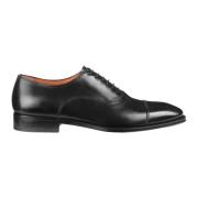 Elegante Oxford Veterschoenen Santoni , Black , Heren