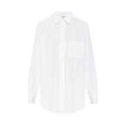 Witte Katoenen Knoopshirt Maison Margiela , White , Dames