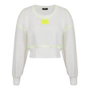 Katoenen sweatshirt met fluorescerende stiksels Elisabetta Franchi , W...