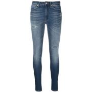 Hoge Taille Skinny Jeans Dondup , Blue , Dames