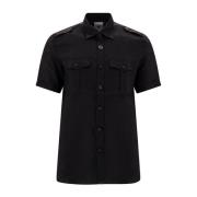 Short Sleeve Shirts PT Torino , Black , Heren