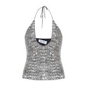 Alix sequinned top The Attico , Gray , Dames