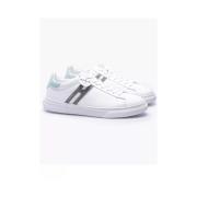 Witte Leren Sneakers met Groen H Logo Hogan , White , Heren