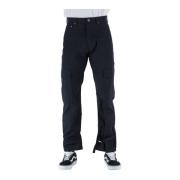 Straight Trousers Off White , Blue , Heren