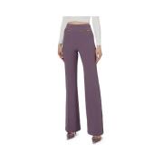 Hoge Taille Stretch Palazzo Broek Elisabetta Franchi , Purple , Dames