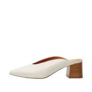 Emma Mule Leer - OFF White Shoe the Bear , White , Dames