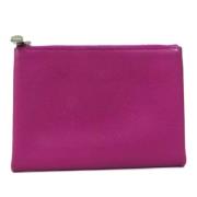 Pre-owned Leather wallets Hermès Vintage , Purple , Dames
