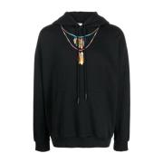 Zwarte Rode Veren Ketting Hoodie Marcelo Burlon , Black , Heren