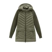 Hybride Microfiber Donsjas Woolrich , Green , Dames