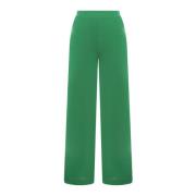 Wijde Flared Broek Erika Cavallini , Green , Dames