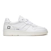 Witte Sneakers met Iconisch Logo en Leren Hak D.a.t.e. , White , Heren