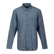 Casual Denim Overhemd Aspesi , Blue , Heren
