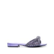 Kristal Slippers Sergio Rossi , Purple , Dames