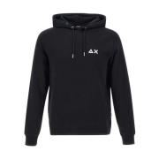 Zwarte Katoenen Hoodie met Verstelbaar Koord Sun68 , Black , Heren