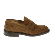 Bruine Suède Loafers voor Stijlvolle Mannen Tricker's , Brown , Heren