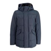 Blauwe Blizzard Field Jacket Woolrich , Blue , Heren