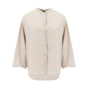 Modieuze Koreaanse Kraag Blouse Aspesi , Beige , Dames