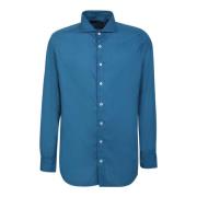 Blauw Ss23 Herenshirt Lardini , Blue , Heren