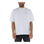Iische Kruisprint Wit Katoenen T-Shirt Marcelo Burlon , White , Heren