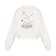 Sweatshirt met logo Maison Margiela , White , Dames