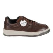 Premium Bruine Leren Sneakers voor Heren Hogan , Brown , Heren