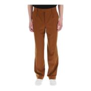 Bruine stretch wollen broek Vtmnts , Brown , Heren