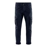 Slim Fit Cargo Broek BomBoogie , Blue , Heren