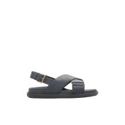 Leren sandalen Marni , Gray , Dames