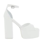 Lakleren Tatiana Sandalen Paris Texas , White , Dames