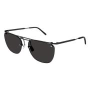 Stijlvolle zonnebril voor heren - Zwart/Zwart Saint Laurent , Black , ...