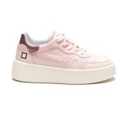 Roze Damessneakers, Stijlvol en Verfijnd D.a.t.e. , Pink , Dames