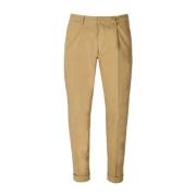 Beige Slim-fit Katoenen Broek Cruna , Beige , Heren