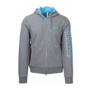 Fluorescerende Katoenen Hoodie met Rits Sun68 , Gray , Heren