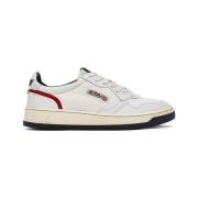 Open Low Leren Sneaker - Wit Katoen en Leer Autry , White , Heren