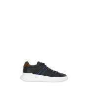 Zwarte Leren Sneakers voor Heren Hogan , Black , Heren