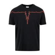 Contrasterende Vleugels Katoenen T-shirts en Polos Marcelo Burlon , Bl...