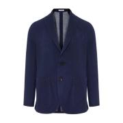 Italiaanse Katoenen Jas, Heren Blazer Boglioli , Blue , Heren