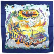 Pre-owned Silk scarves Hermès Vintage , Blue , Dames