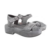 Grijze Suède Sandalen Moma , Gray , Dames