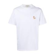 Logo Geborduurd T-Shirt - XS Maison Kitsuné , White , Heren